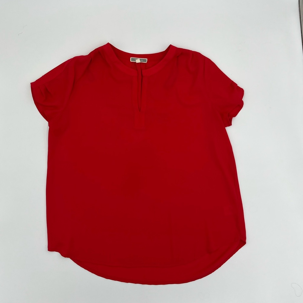 Woman’s Red short sleeve Blouse Small